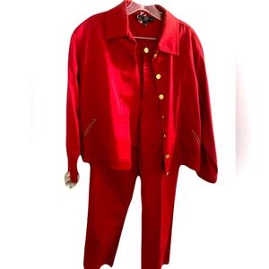 Women’s St John Sport Burgundy  2 piece Pantsuits